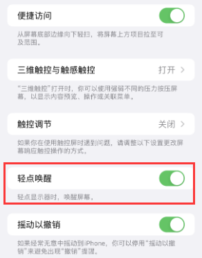 岭东苹果授权维修站分享iPhone轻点无法唤醒怎么办 