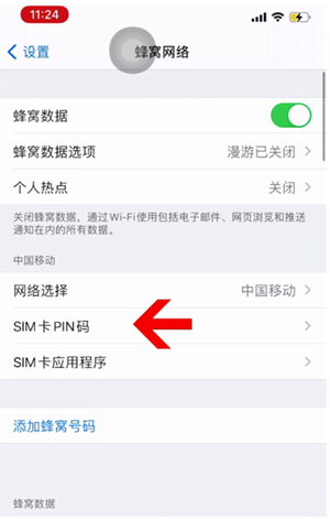 岭东苹果14维修网分享如何给iPhone14的SIM卡设置密码 