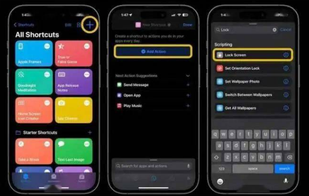 岭东苹果14锁屏维修店分享iPhone14升级iOS16.4后如何创建锁屏快捷方式 